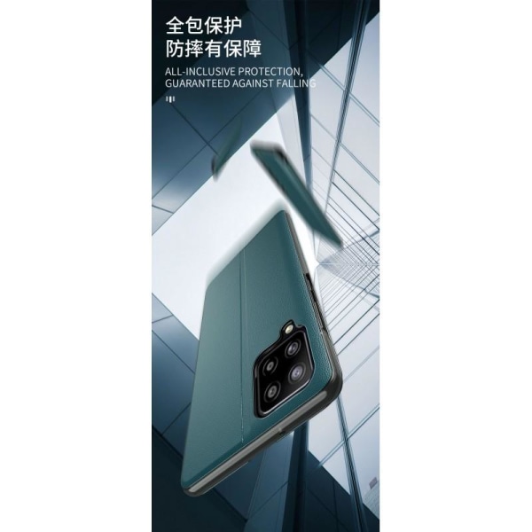 Samsung A12 5G Stilrent Smart View Fodral Grön