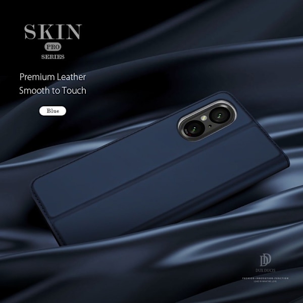 Sony Xperia 5 V Dux Ducis Skin Pro med Kortfack - Blå