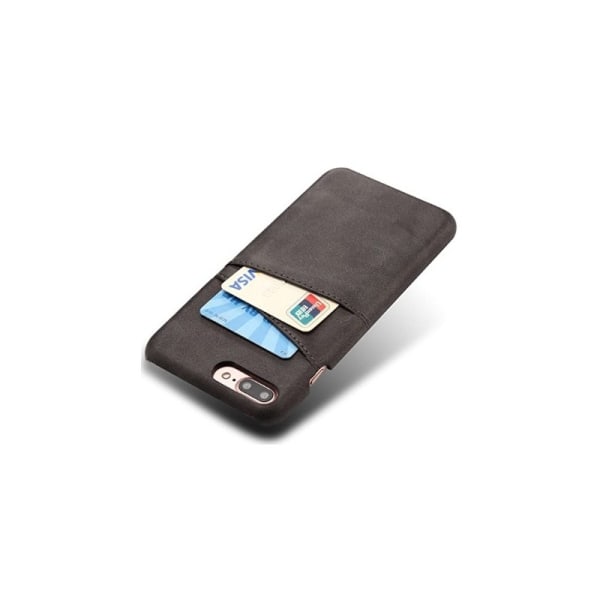 iPhone 7 Plus / 8 Plus Eksklusivt støtdempende kortholder Retro Black