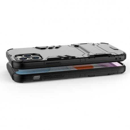 iPhone 12 Pro iskunkestävä kotelo, jossa Kickstand ThinArmor® Black