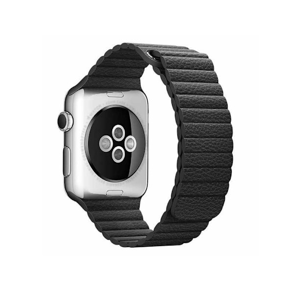Apple Watch 38/40/41mm Läderarmband Magnetlås Loopr Svart
