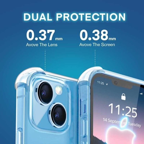 iPhone 13 stødabsorberende silikone Shell Shockr Transparent