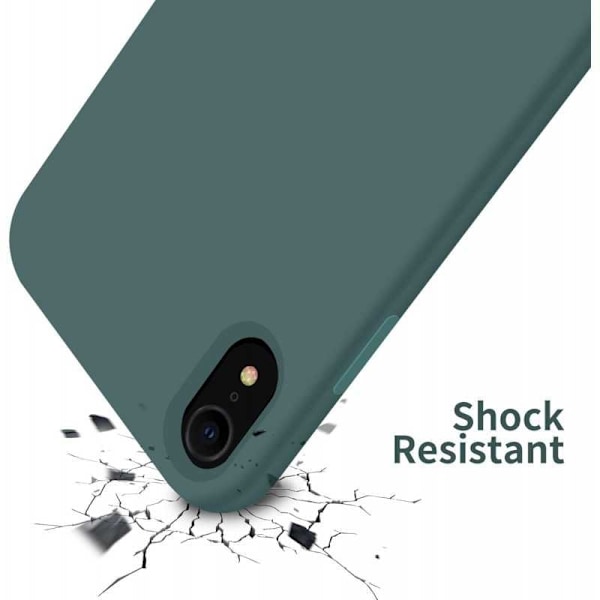 Kuminen iskunkestävä kotelo iPhone XR- vihreä