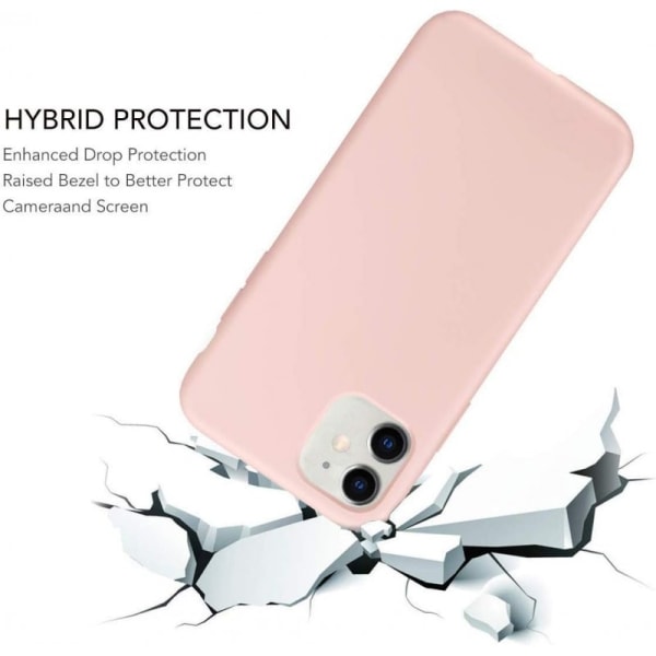 Gummibelagt Stöttåligt Skal iPhone 11 - Rosa