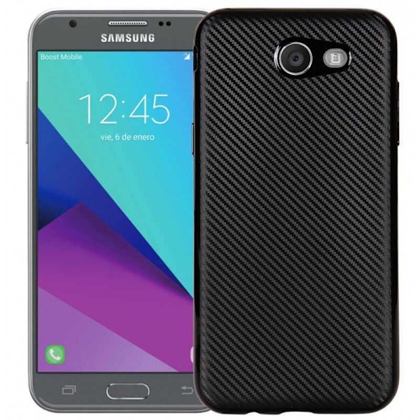 Samsung J3 2017 iskunkestävä suojus FullCarbon V2 Svart