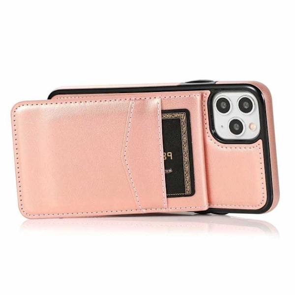 iPhone 11 Pro Mobile Cover Kortholder 6-SLOT Retro V3 Svart