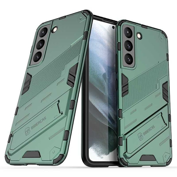 Samsung S21 FE Iskunkestävä kotelo jalustalla ThinArmor V2 Orange