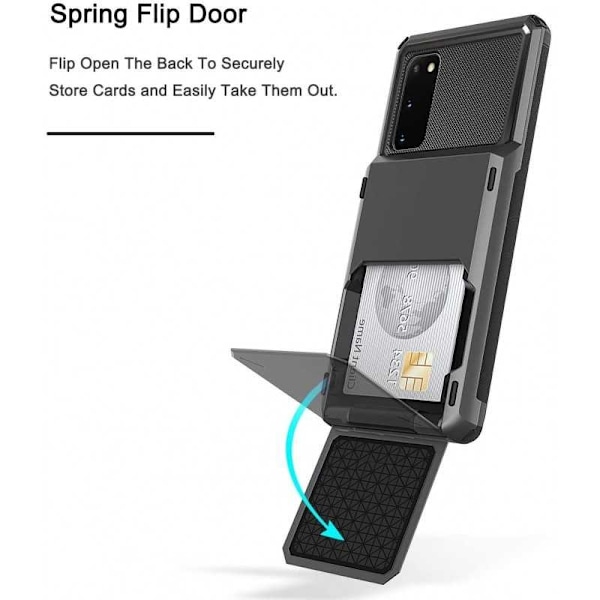iPhone XR Stöttåligt Skal med Kortfack Void Svart