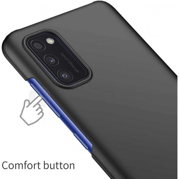 Samsung A41 Ultra-ohut kumipinnoitettu mattamusta Cover Basic V2 Black