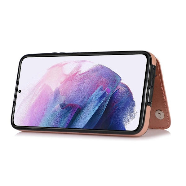 Samsung A15 5G Stöttåligt Skal Korthållare 3-FACK Flippr V2 - Roseguld Rosa guld