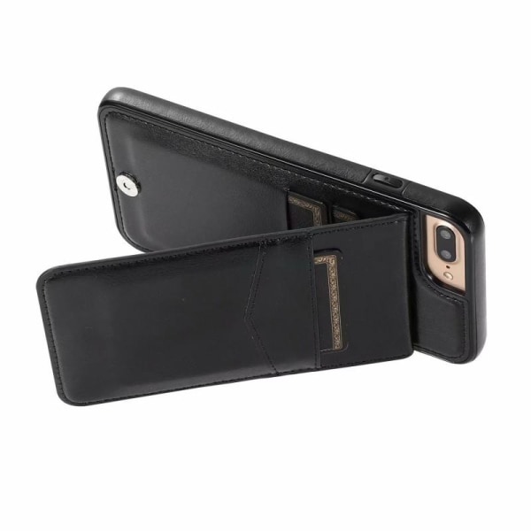iPhone 7 Plus / 8 Plus Mobilskal Korthållare 6-FACK Retro V3 Svart