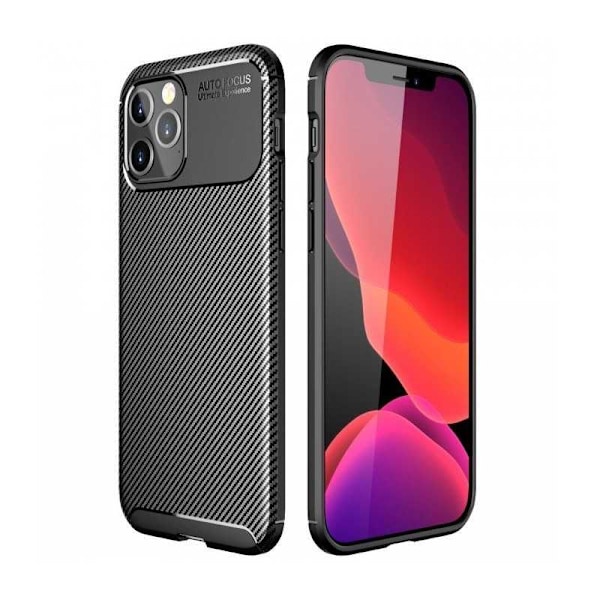 iPhone 13 Pro Stöttåligt Slimmat Skal FullCarbon V4 Svart