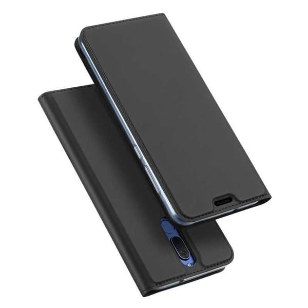 Mate 10 Lite Flip Case Smooth -korttipaikka Svart