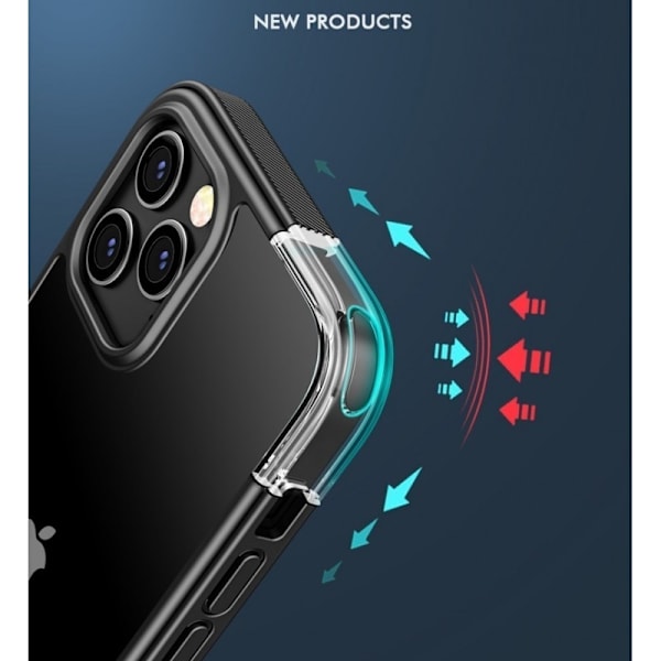 iPhone 15 Pro Max Iskunkestävä ja tyylikäs kotelo Halo Svart