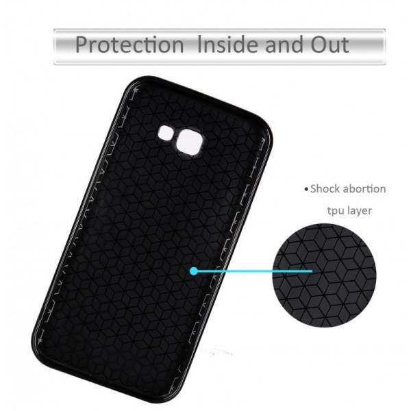 Samsung J4 Plus 2018 iskunkestävä suojus FullCarbon V2 Black