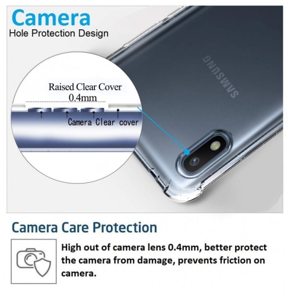 Samsung A10 stødabsorberende silikone Shell Shockr Transparent