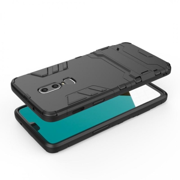 OnePlus 6 Shockproof Cover med Kickstand ThinArmor Svart