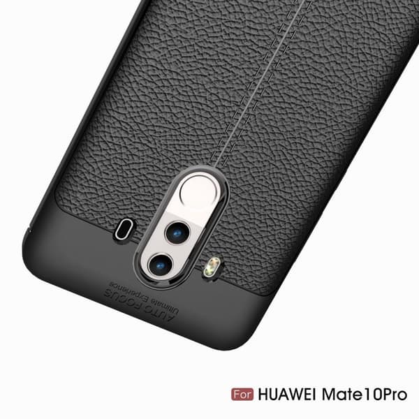 Mate 10 Pro Stöttåligt & Stötdämpande Skal LeatherBack Brun