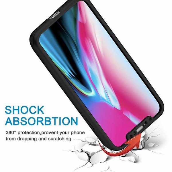 iPhone XR | 360° 3in1 FullCover Shell 0,26mm 9H glas Black