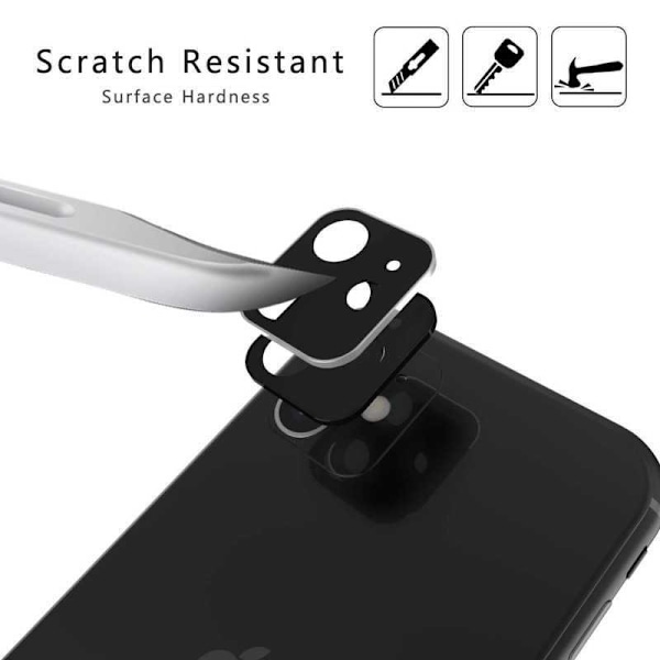 iPhone 11 Pro Max Härdat Glas Kamera Skydd 9H Svart