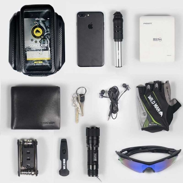 Vandtæt cykeltaske med mobilrum WildMan HardPouch XL Black