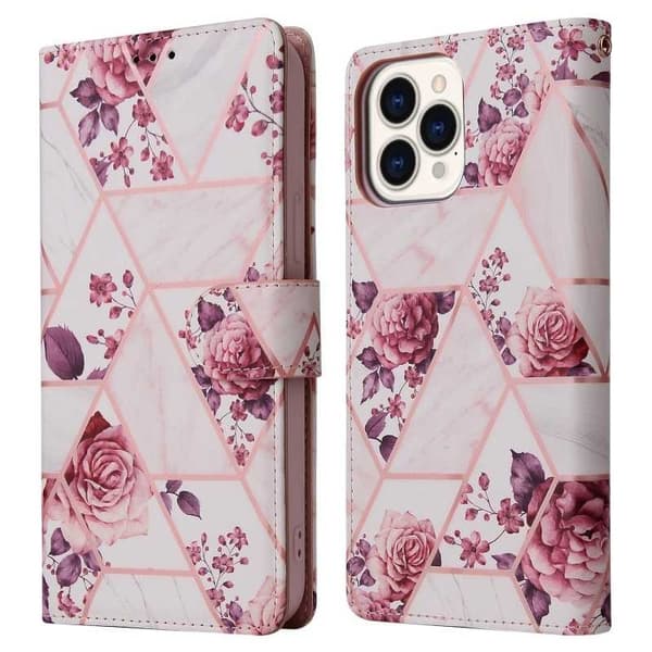 iPhone 13 Pro Trendigt Plånboksfodral Sparkle 4-FACK Rosa