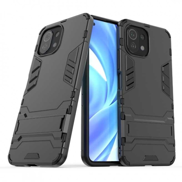 Xiaomi Mi 11 Lite iskunkestävä kotelo jalustalla ThinArmor Black