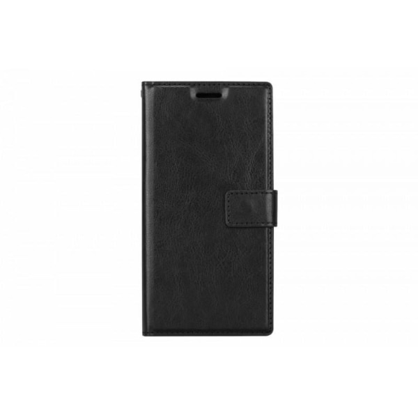 Xperia XZ1 kompakt lommebokveske PU skinn 4-LOMMER Black