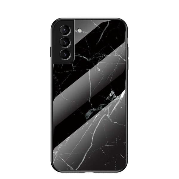 Samsung S22 Plus Marble Shell 9H karkaistu lasi tausta Glassback V2 MultiColor Emerald Green