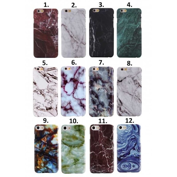 iPhone SE (2020) Marble Shell Slimfit 3D-design White Variant 6