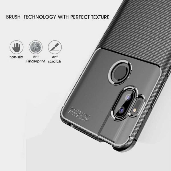 Motorola One Hyper Stöttåligt Skal FullCarbon V4 Svart