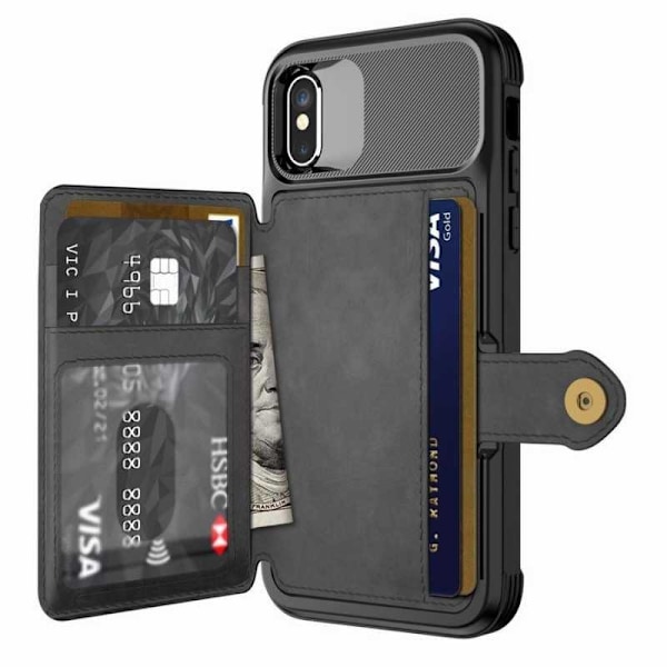 iPhone XS Max Iskunkestävä Premium Cover 4-TACK Solid V3 Svart