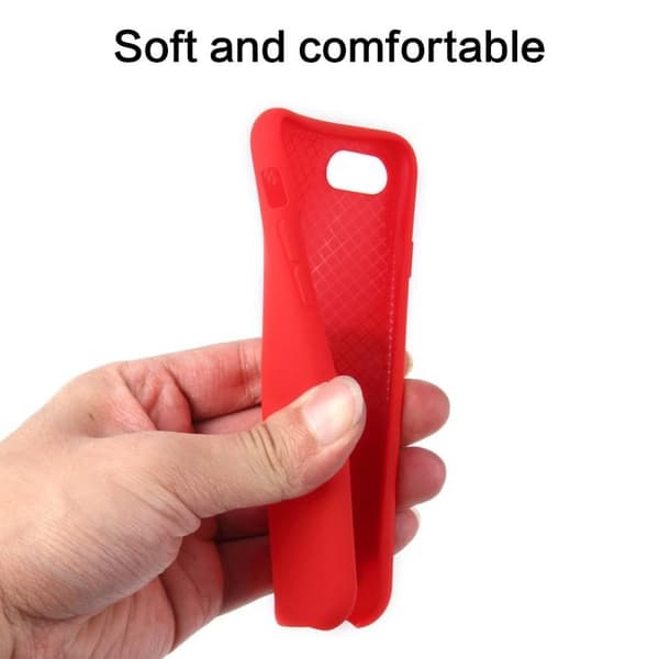 iPhone 7 & 8 gummibelagt mat sort silikonecover Svart