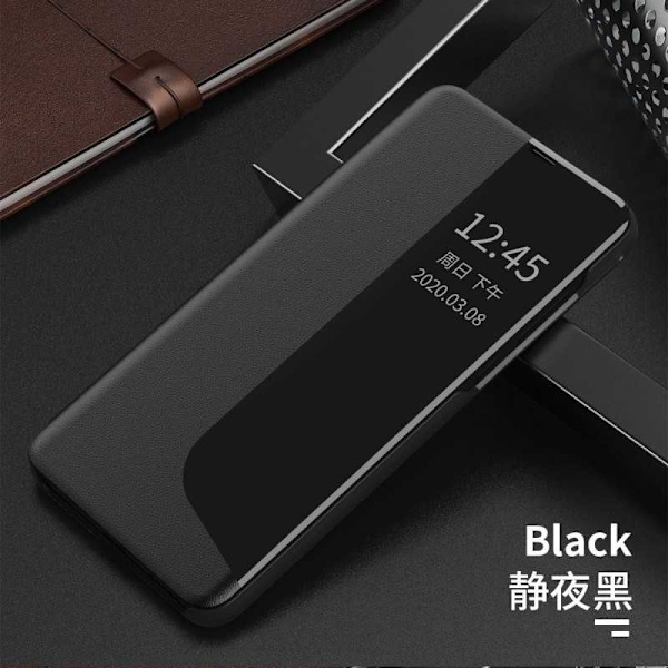 Huawei P20 Stilfuldt Smart View Case - Sort Black