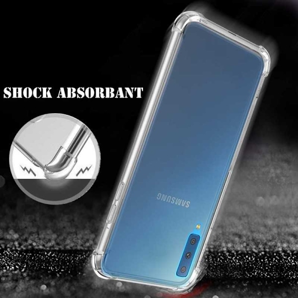 Samsung A7 2018 stødabsorberende silikone Shell Shockr Transparent