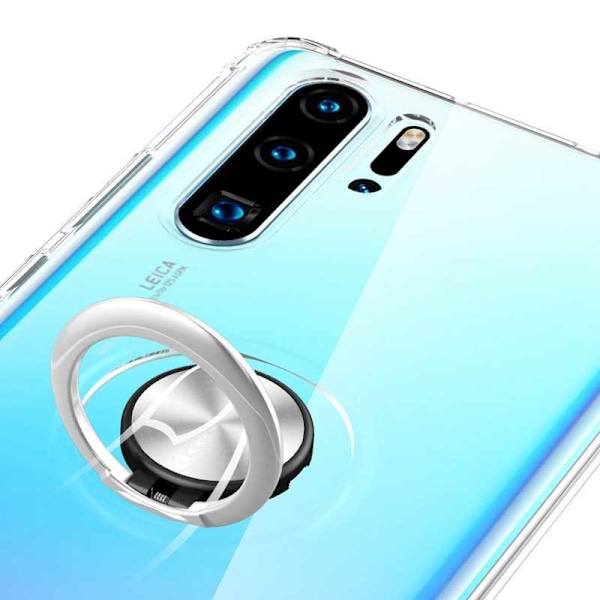 Huawei P30 Pro Iskunkestävä suojus sormustelineellä Fresh Transparent