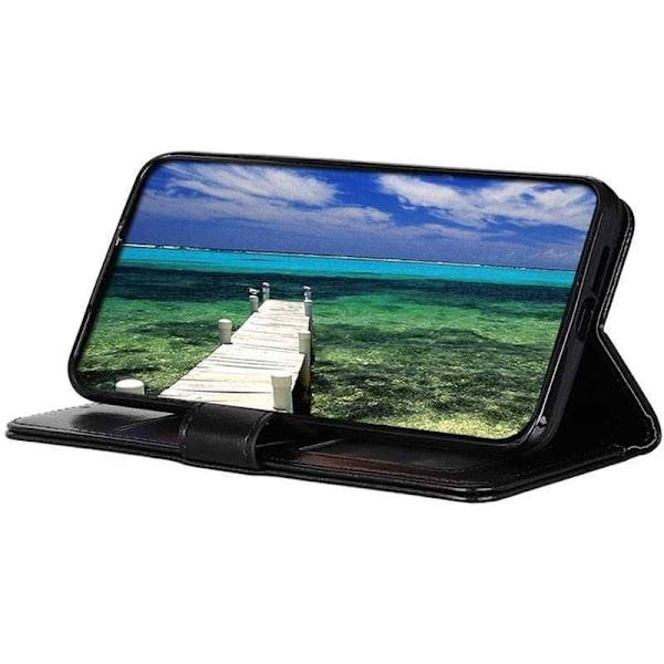 Motorola Edge 30 Pro Pung Etui PU Læder 4 RUMMET Black