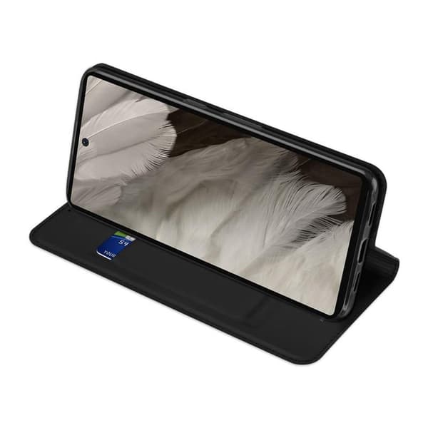 Google Pixel 7A läppäkotelo Smooth Card -lokero Black