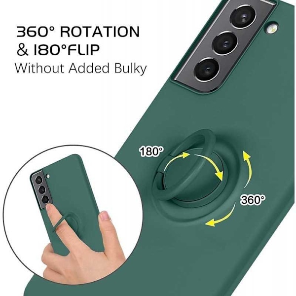 Samsung S22 Plus stødsikkert cover med ringholder CamShield Svart