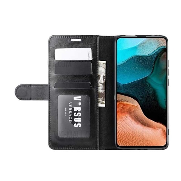 Xiaomi Poco F2 Pro Plånboksfodral PU-Läder 4-FACK Svart Svart