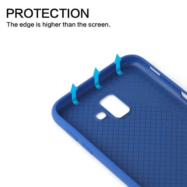Samsung J6 2018 Gummibelagd Mattsvart Silikon Skal Svart