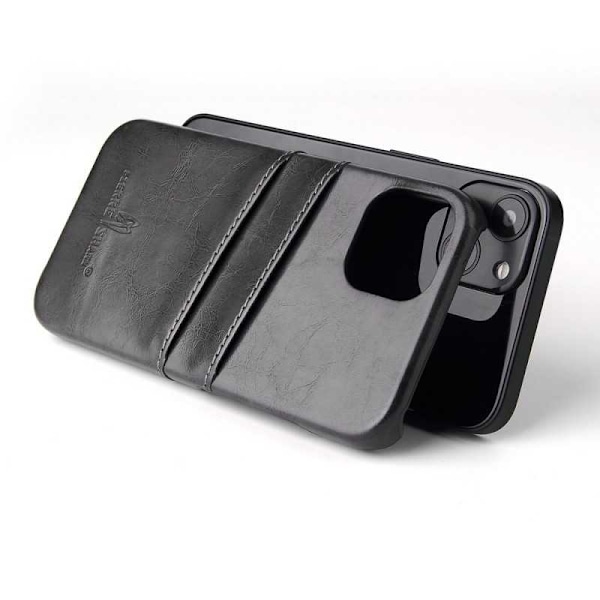iPhone 13 Mini Shock Absorbing Card Holder Retro Black