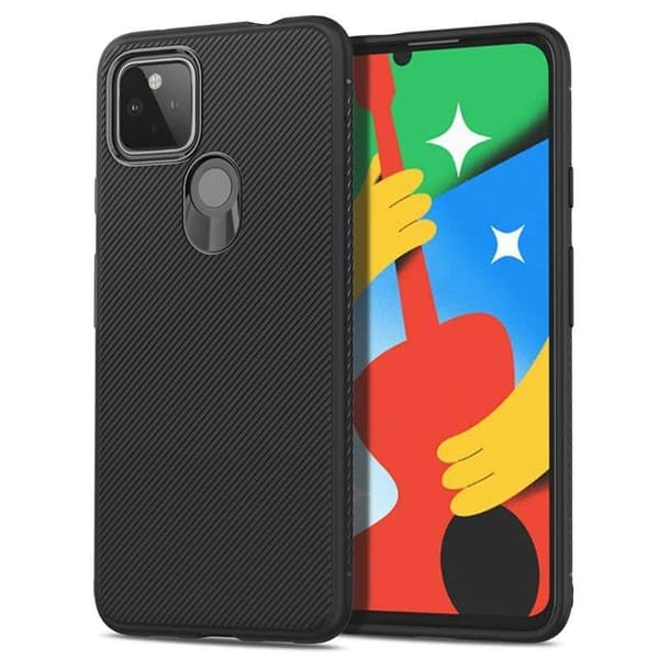 Google Pixel 4a 5G Erittäin ohut iskunkestävä FullCarbon V3 Black