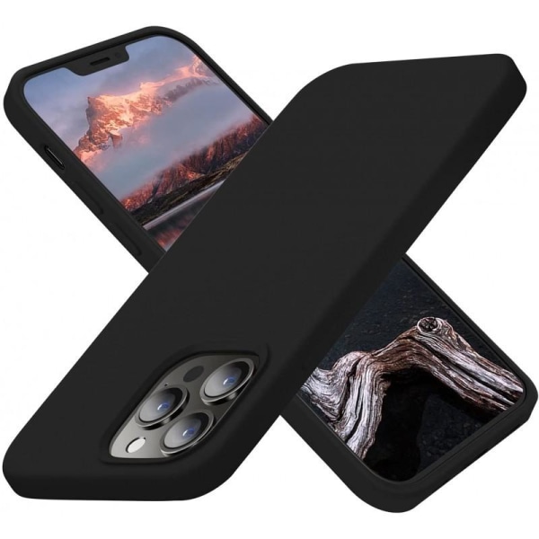 iPhone 11 Pro Max gummibelagt mat sort silikonecover Black