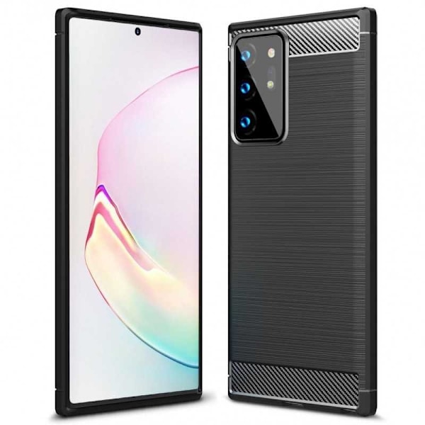 Samsung Note 20 Ultra Iskunkestävä SlimCarbon Suojakuori Black