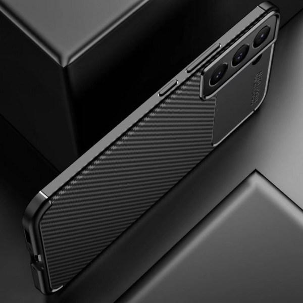 Samsung S22 Iskunkestävä ohut kansi FullCarbon V4 Black