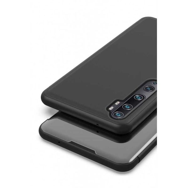Xiaomi Mi Note 10 Lite Smart Flipfodral Clear View V2 Rocket Svart
