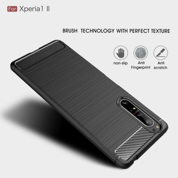 Xperia 1 II Shockproof Shell SlimCarbon (XQ-AT51) Black