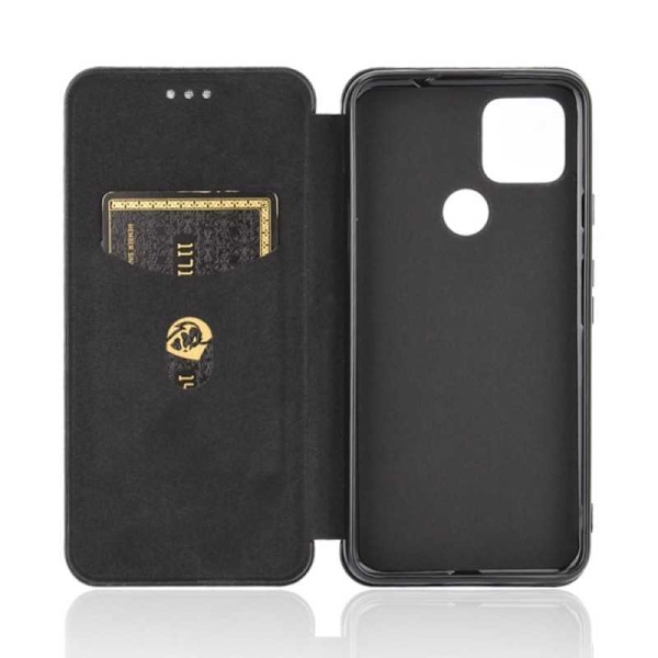 Google Pixel 4a 5G Flip Case -korttipaikka CarbonDreams Black Black