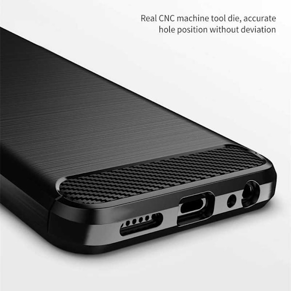 Samsung A22 4G iskunkestävä SlimCarbon kotelo Black
